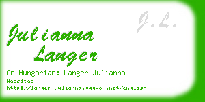 julianna langer business card